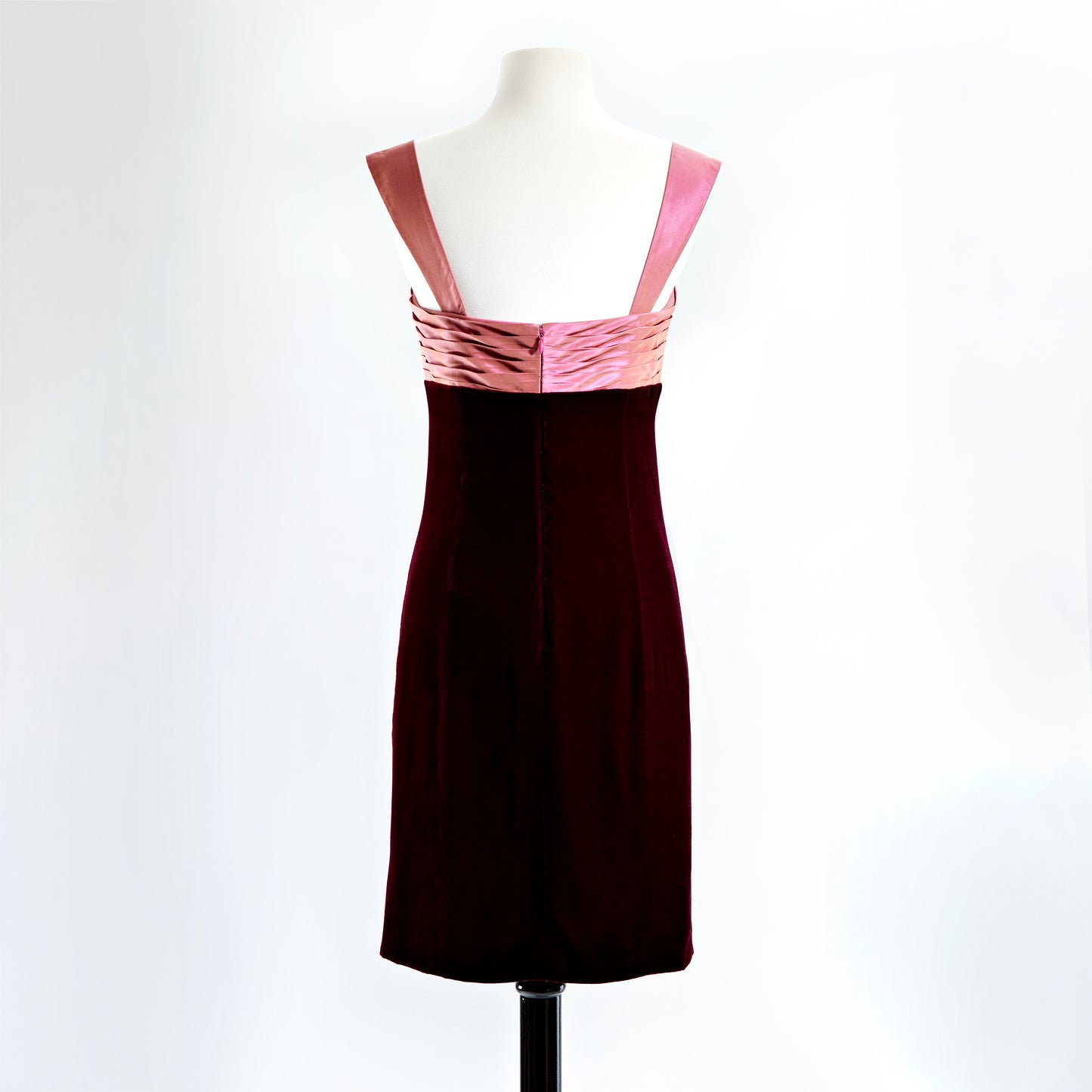 Ingrid Dress in Rose and Garnet with Corset