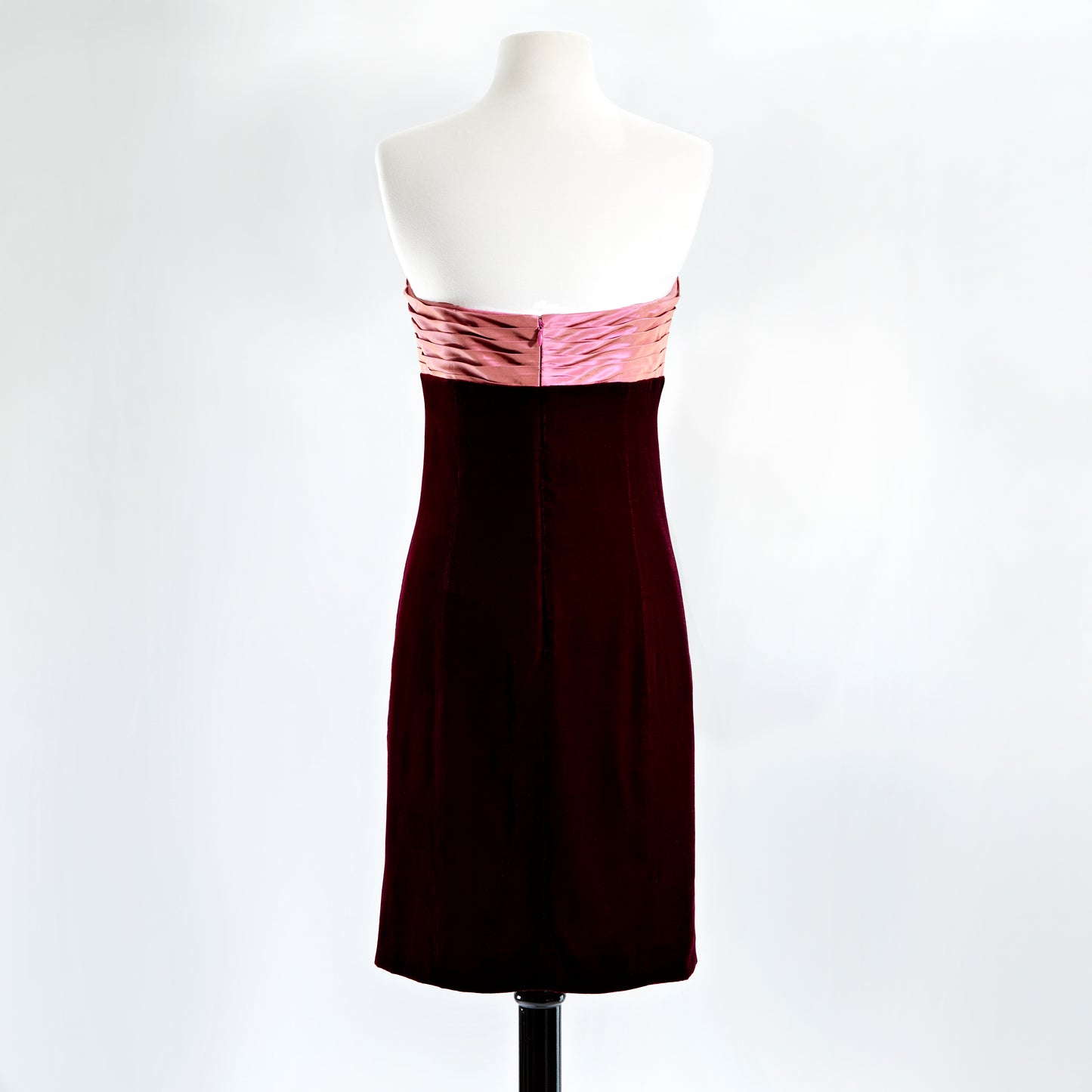 Ingrid Dress in Rose and Garnet with Corset