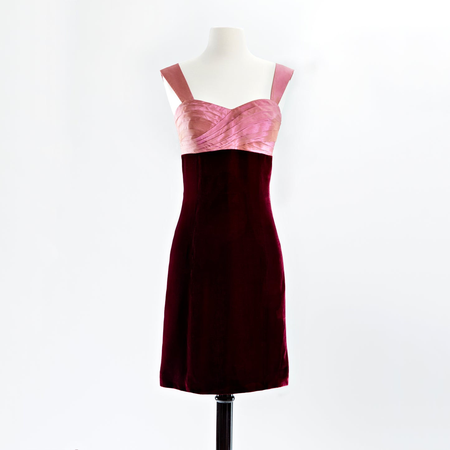Ingrid Dress in Rose and Garnet with Corset
