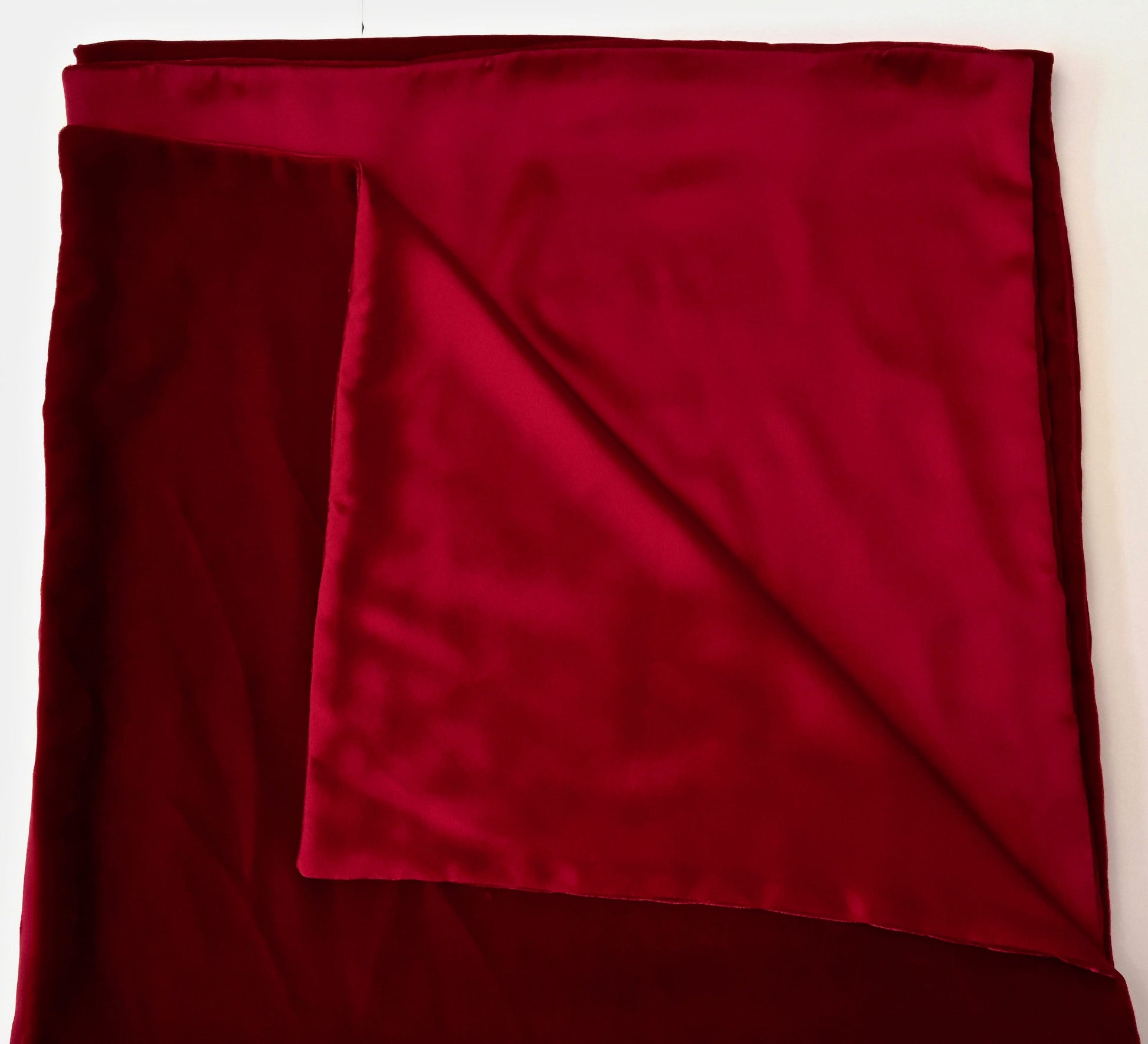 Red velvet wrap folded