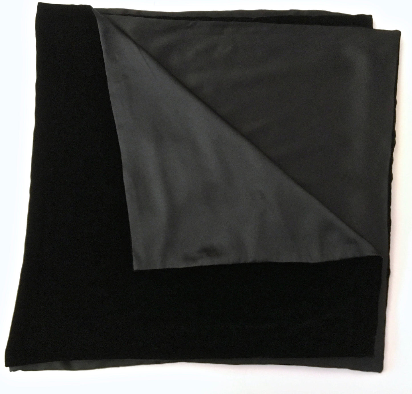 Black velvet folded wrap